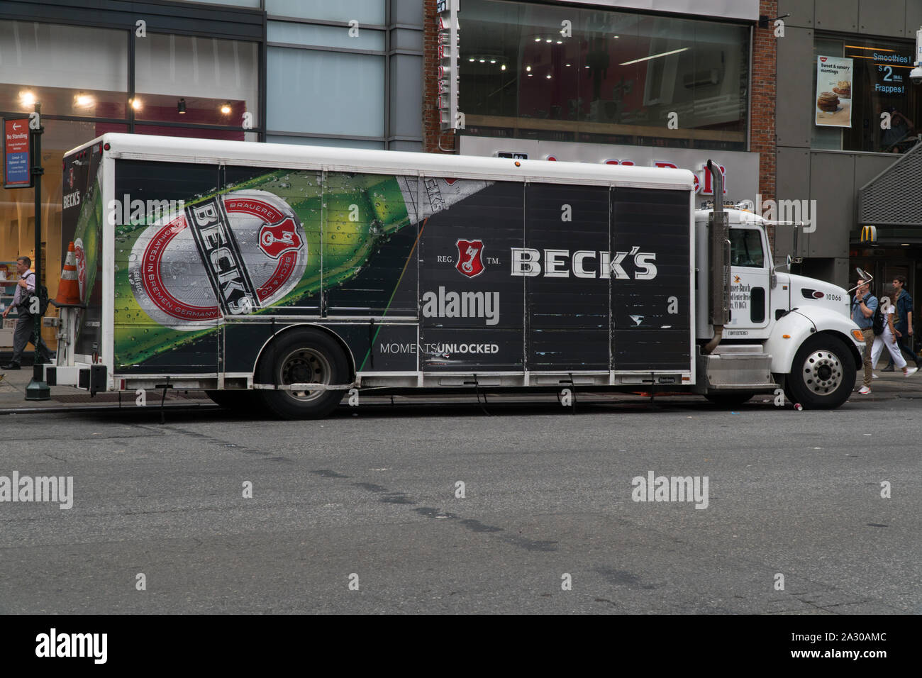 New York City Circa 2019 Becks beer alcoholic beverage refrigerated