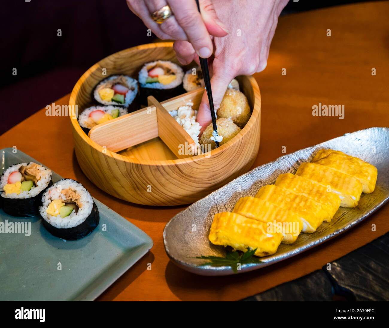 Preparing a Bento Box in Izunokuni, Japan Stock Photo Alamy