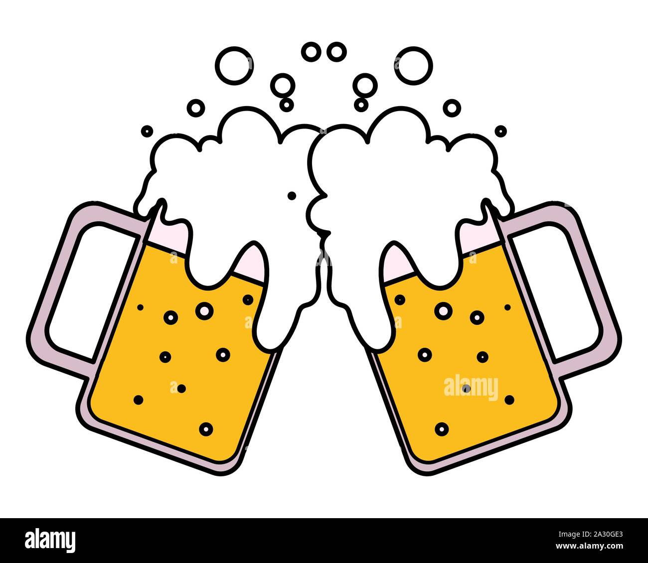 mug of beer in white background vector illustration design Stock Vector ...