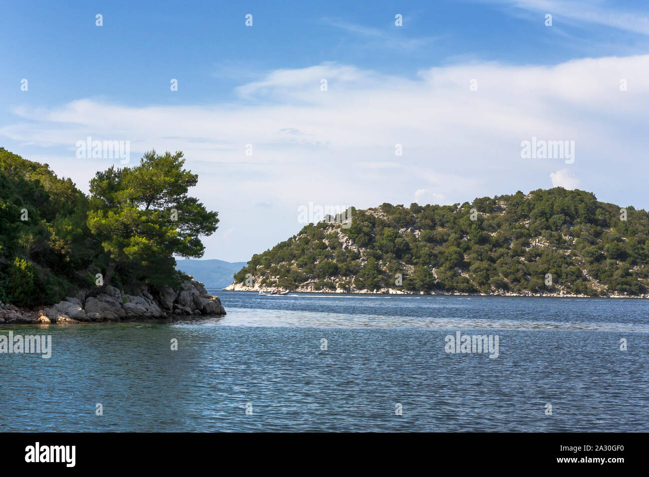 The Lovely Quiet Sheltered And Calm Bay Of Mali Lago Lastovo Dubrovnik Neretva Croatia Stock Photo Alamy