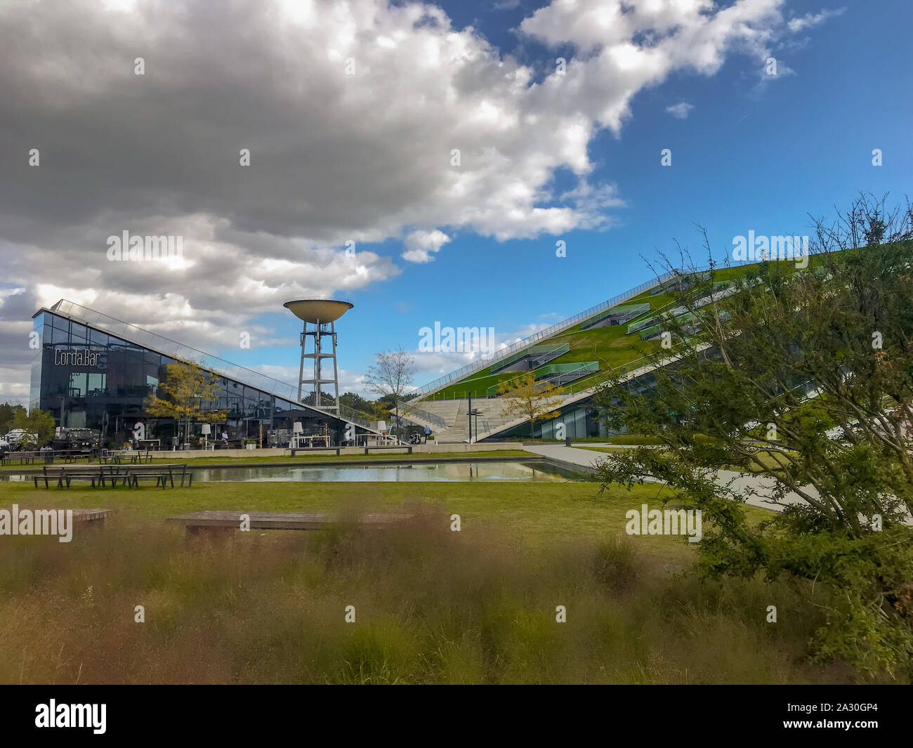 June 2019 - Hasselt, Belgium: The entrance to the tech and research hub Corda Campus, a reconverted Philips site Stock Photo