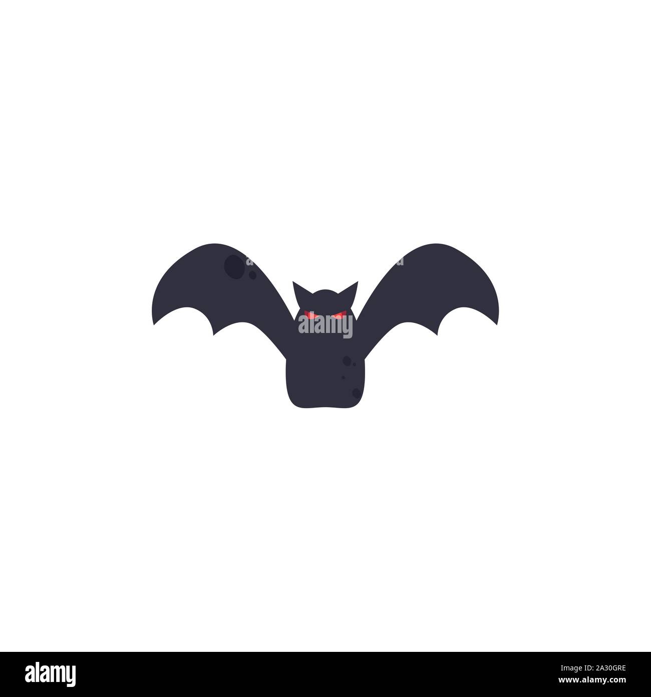 bat flying on white background vector illustration design Stock Vector ...