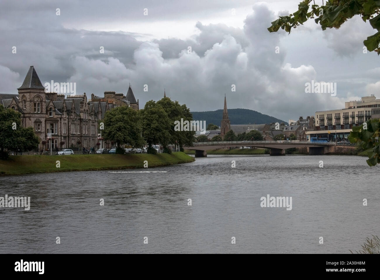 Inverness - ancient cathedral city in Scottish Highlands. Scotland, UK Stock Photo