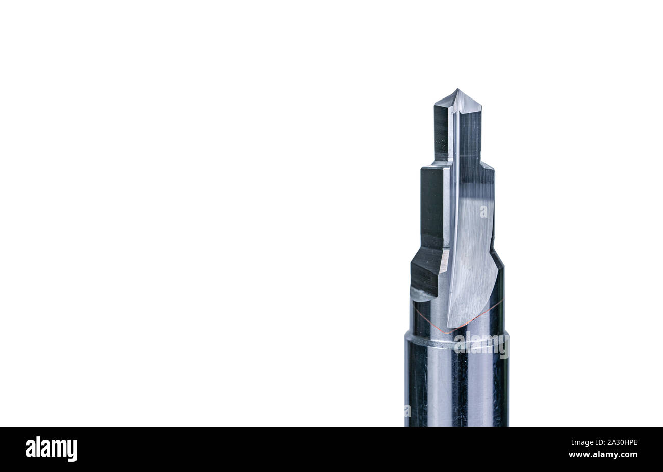 Special tools isolated on white texture background. Sharp reamer detail