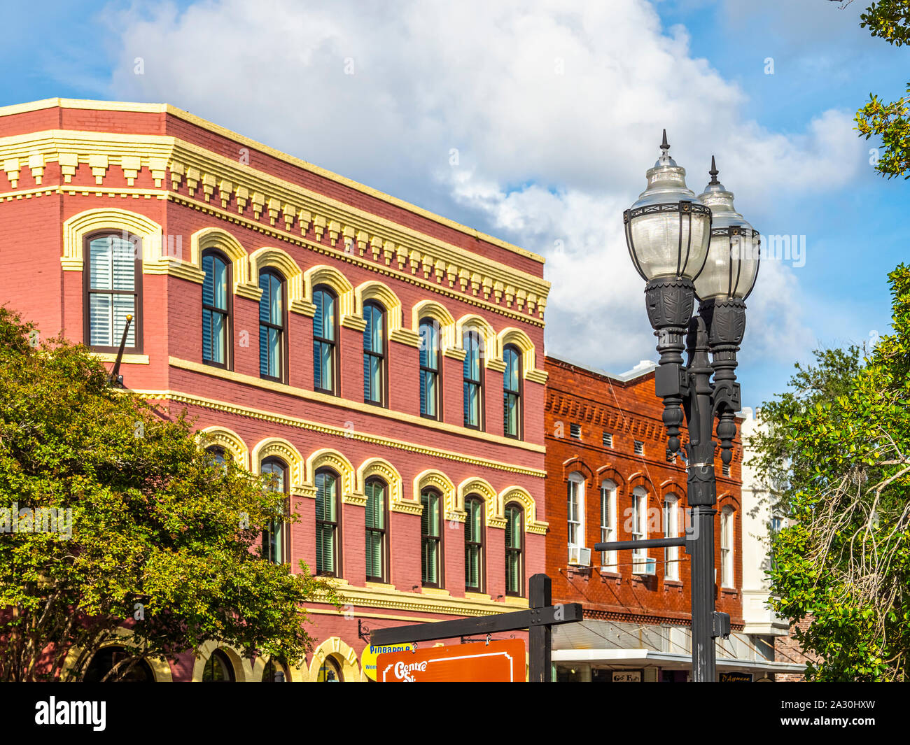Historic Downtown Fernandina Beach High Resolution Stock Photography