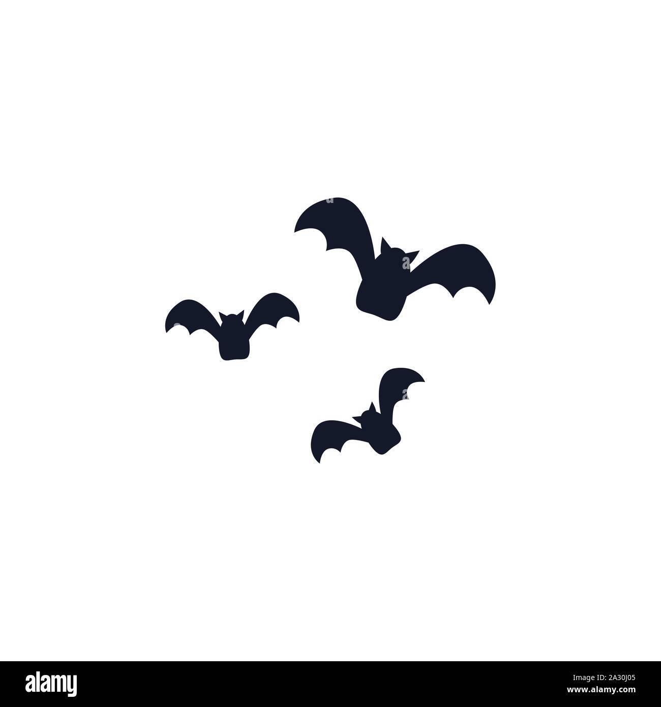 bats flying on white background vector illustration design Stock Vector ...