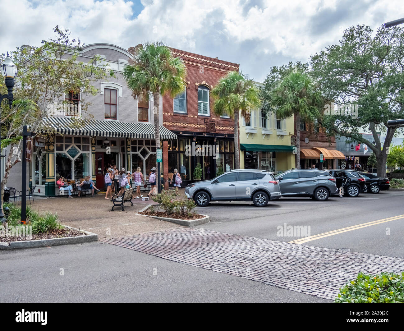 Historic Downtown Fernandina Beach High Resolution Stock Photography