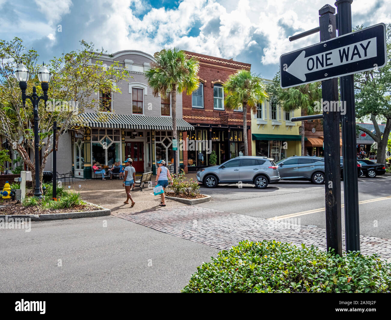 Historic Downtown Fernandina Beach High Resolution Stock Photography
