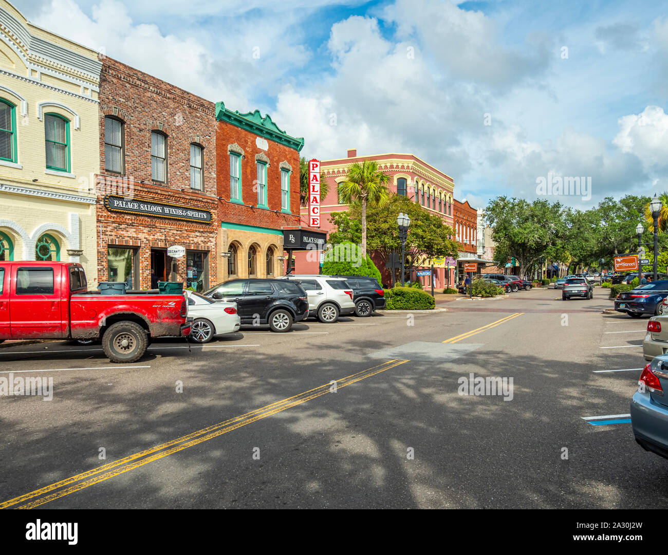 Centre Street in Fernandina Beach on Amelia Island in Florida in the United States Stock Photo