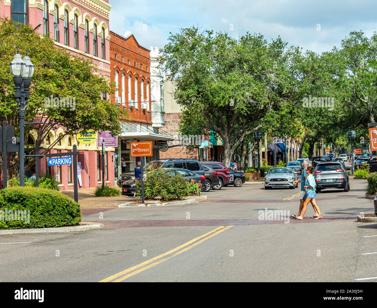 Historic Downtown Fernandina Beach High Resolution Stock Photography