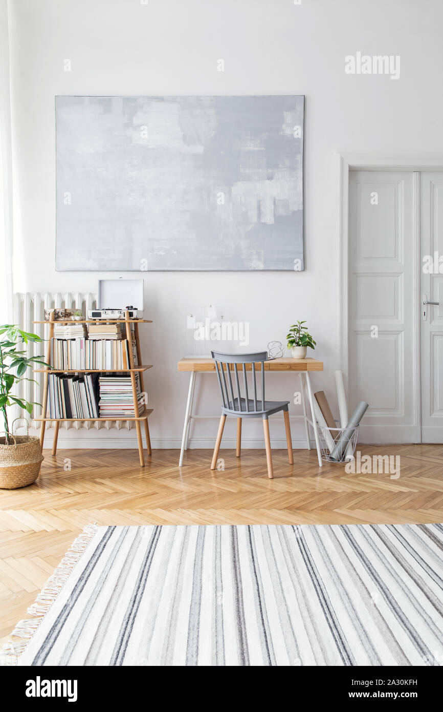 Stylish interior design of open space at nice apartment Stock Photo - Alamy