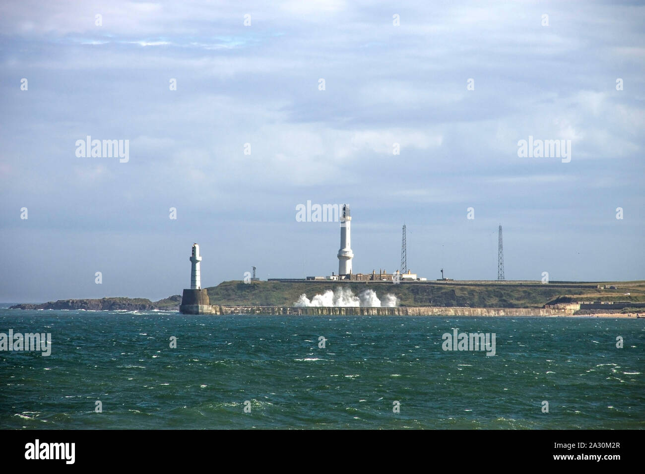 Lighthouse in Aberdeen, Scotland, UK Stock Photo
