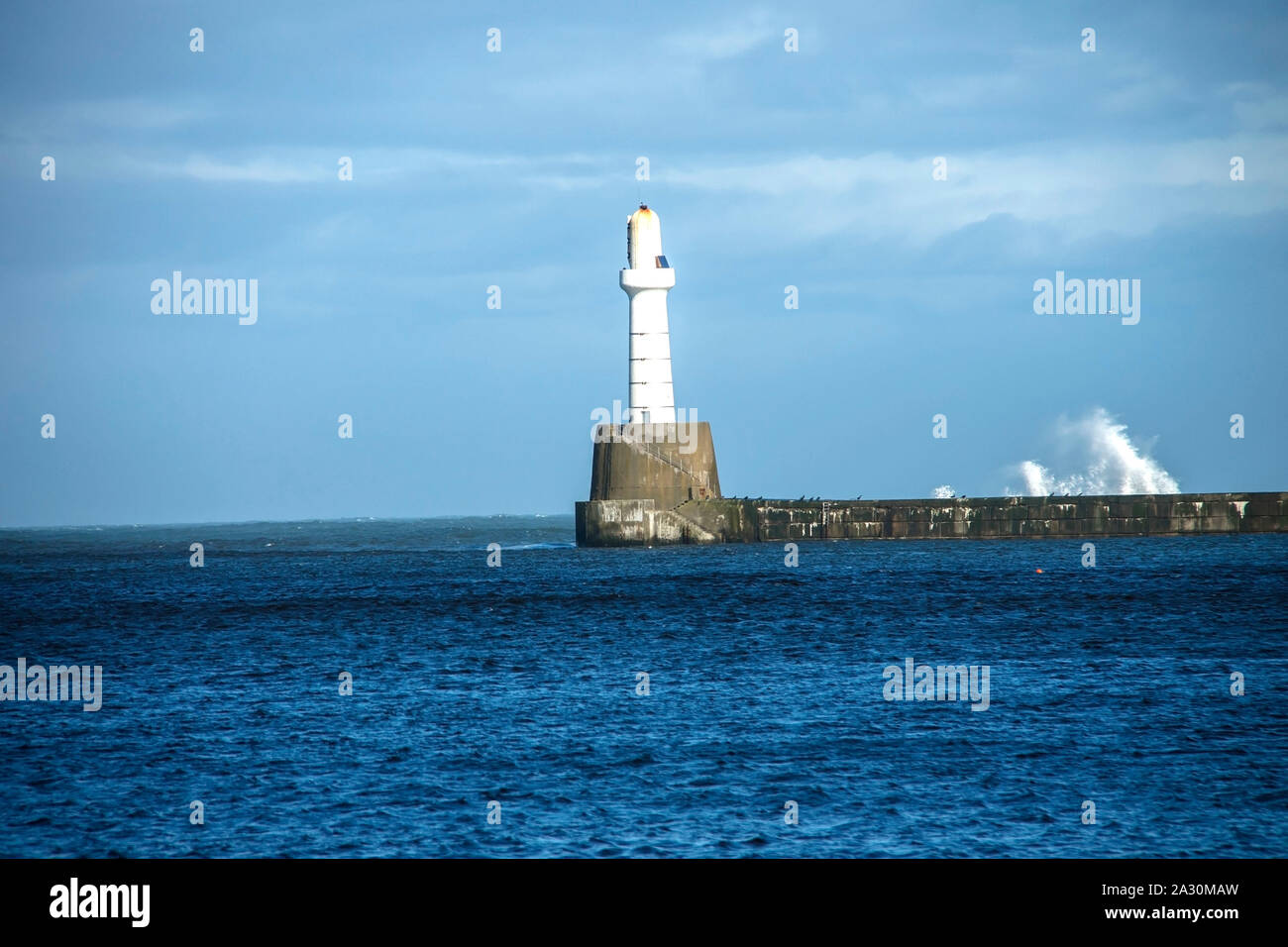 Lighthouse in Aberdeen, Scotland, UK Stock Photo