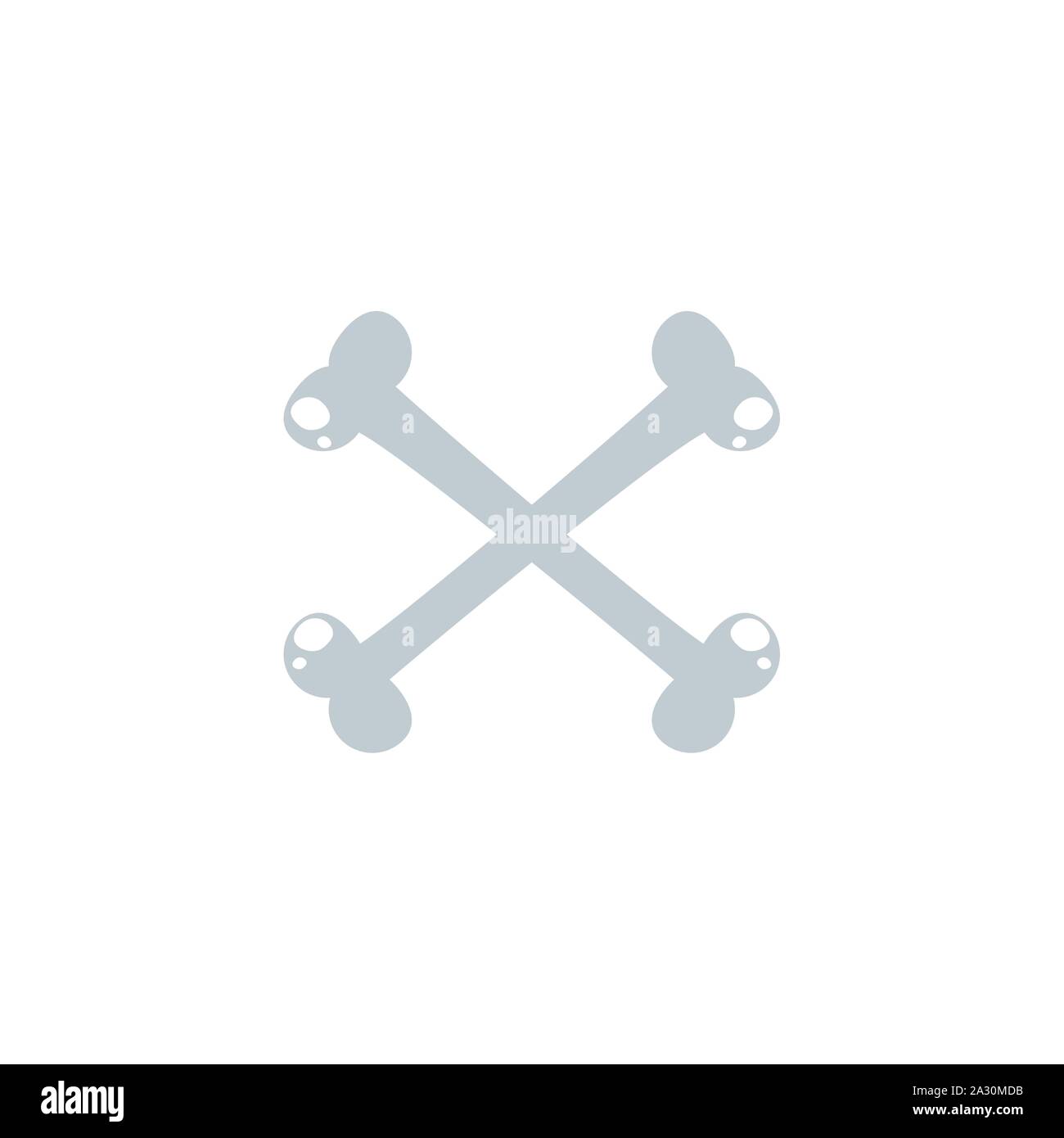 crossed bones on white background vector illustration design Stock ...