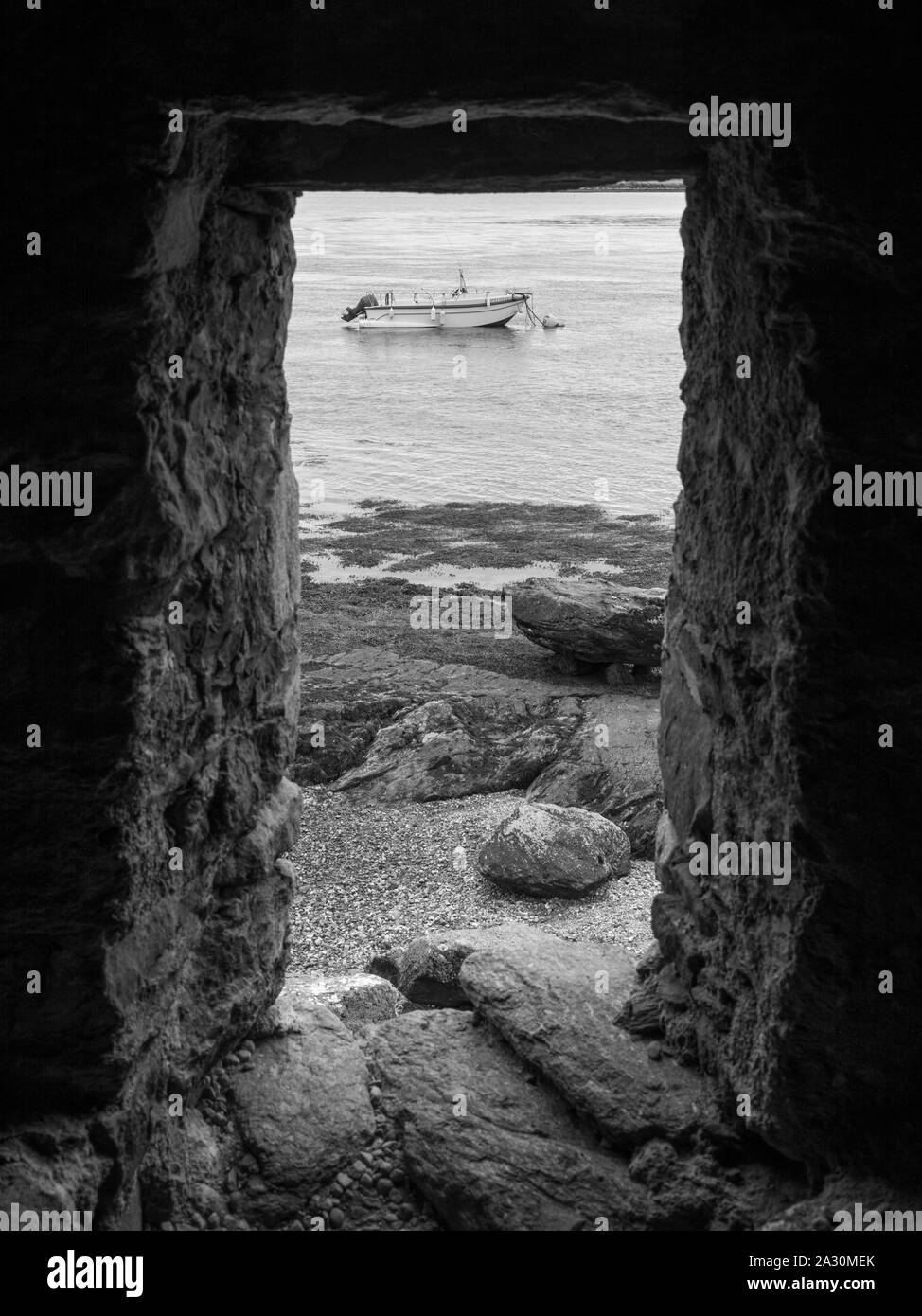 Rocks on the coast, Achill Island, County Mayo, Ireland Stock Photo