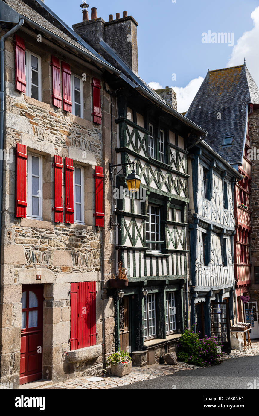 Medieval buildings in Tréguier, Côtes-d'Armor, Brittany, France Stock Photo