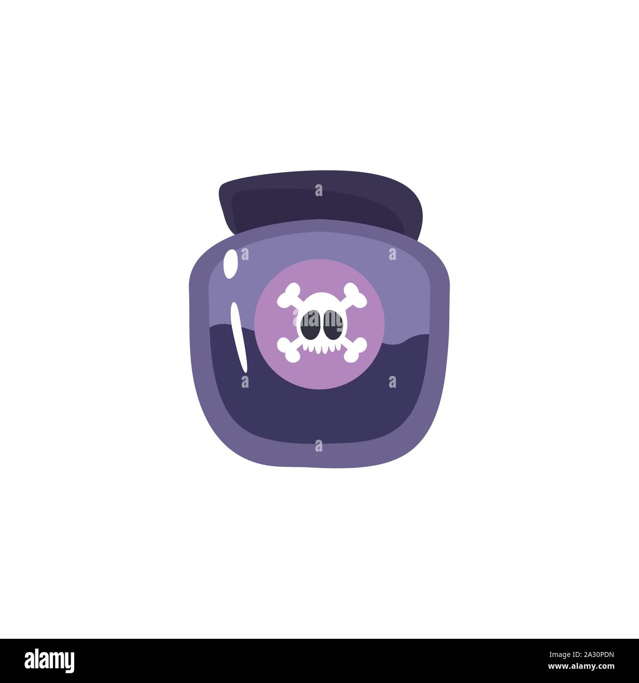 glass poison bottle on white background vector illustration design ...