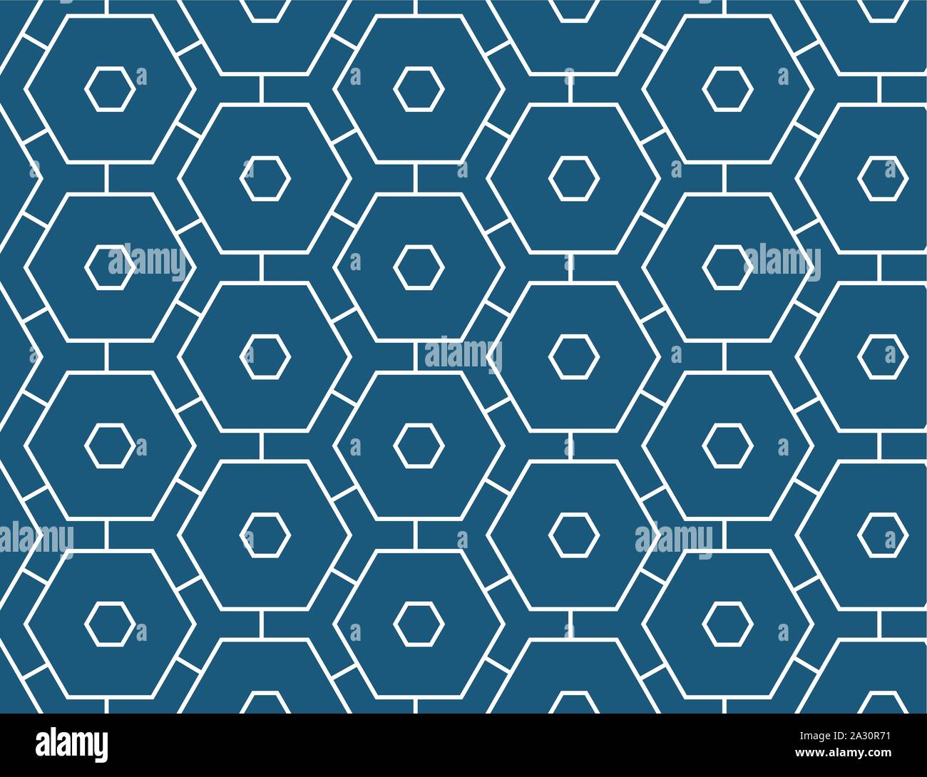Vector seamless geometric pattern. Shaped white hexagons and lines on ...
