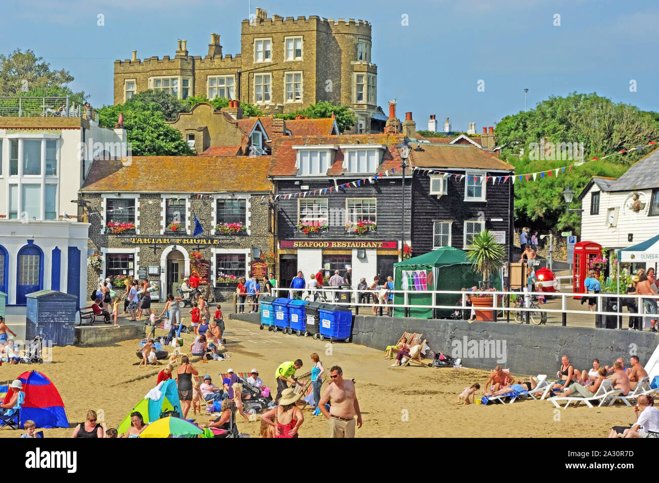 Broadstairs Beach and Fort House, (Bleak House) Kent Stock Photo Alamy