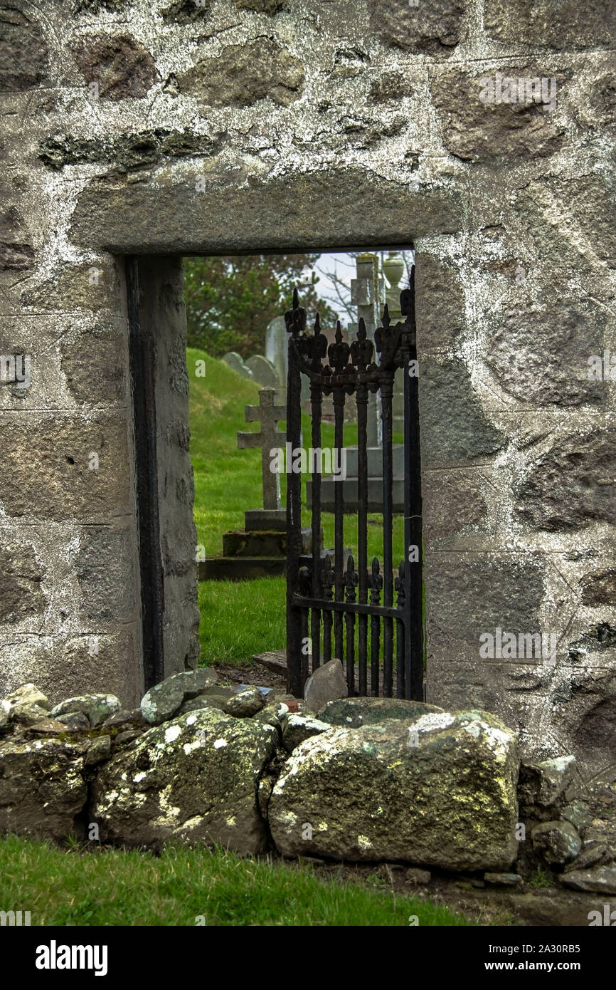 Doorway to burial ground at Belhelvie Old Parish Church. Petten's