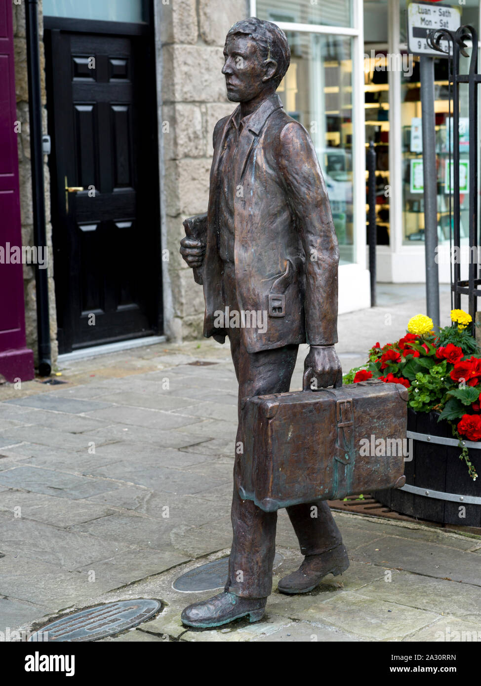 I'll Send You The Fare, bronze sculpture by Sally McKenna, Kiltimagh
