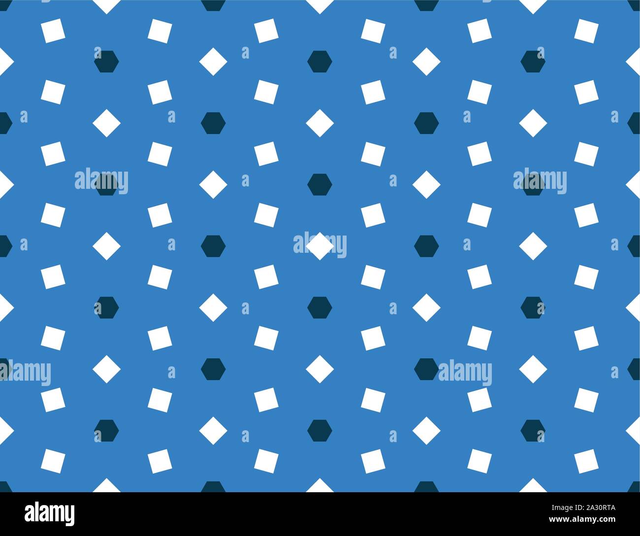 Vector seamless geometric pattern. Shaped dark blue hexagons and white ...