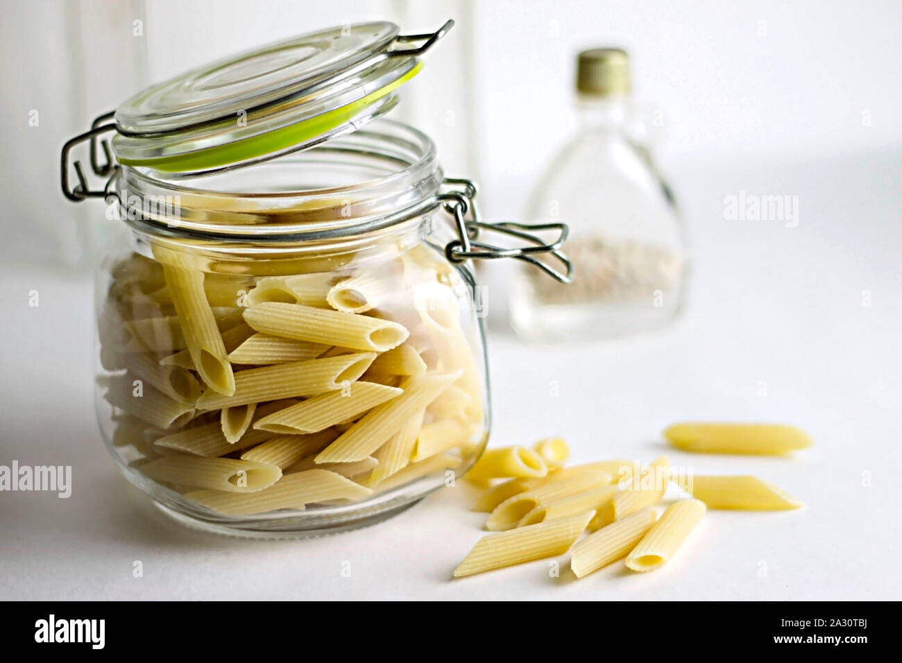 Pasta in glass jar Stock Photo Alamy