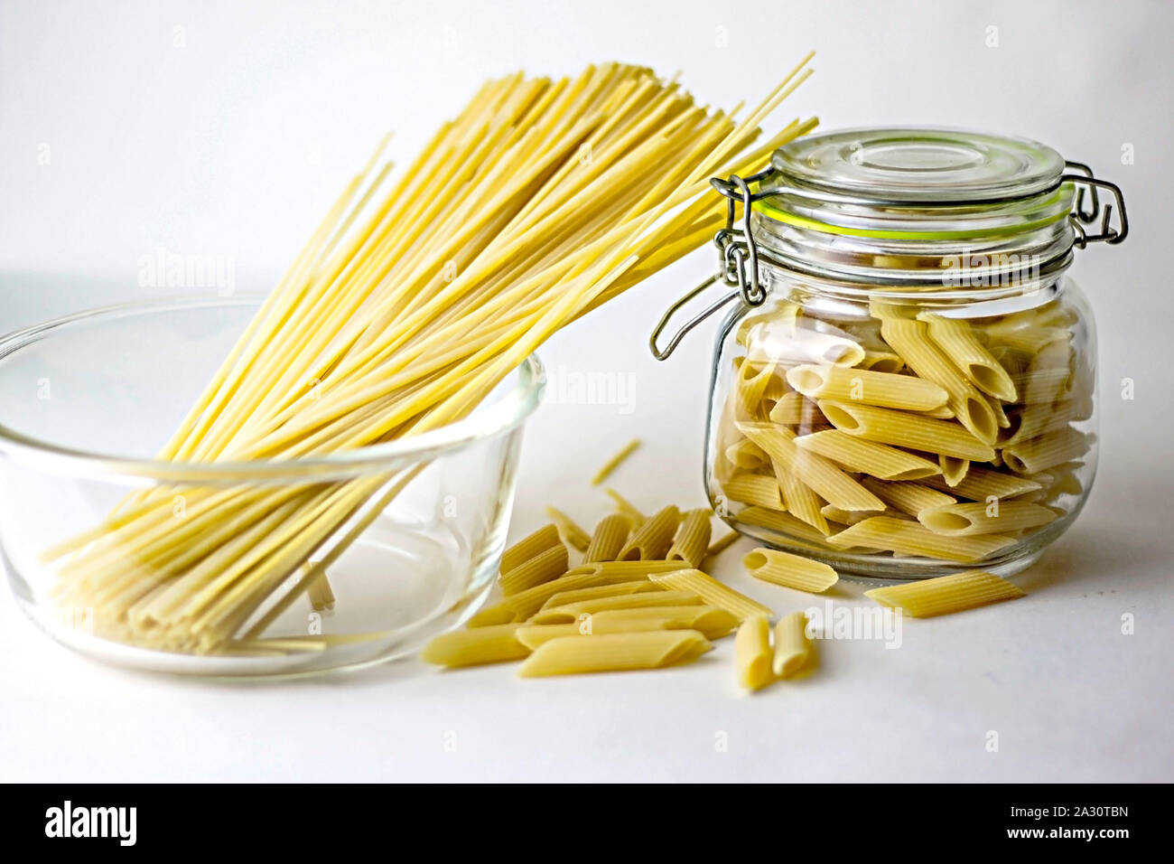 Pasta in glass jar Stock Photo Alamy