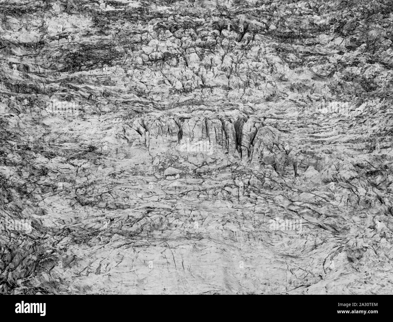 Bossons Glacier, Chamonix-Mont-Blanc Valley, Haute-Savoie, France Stock Photo