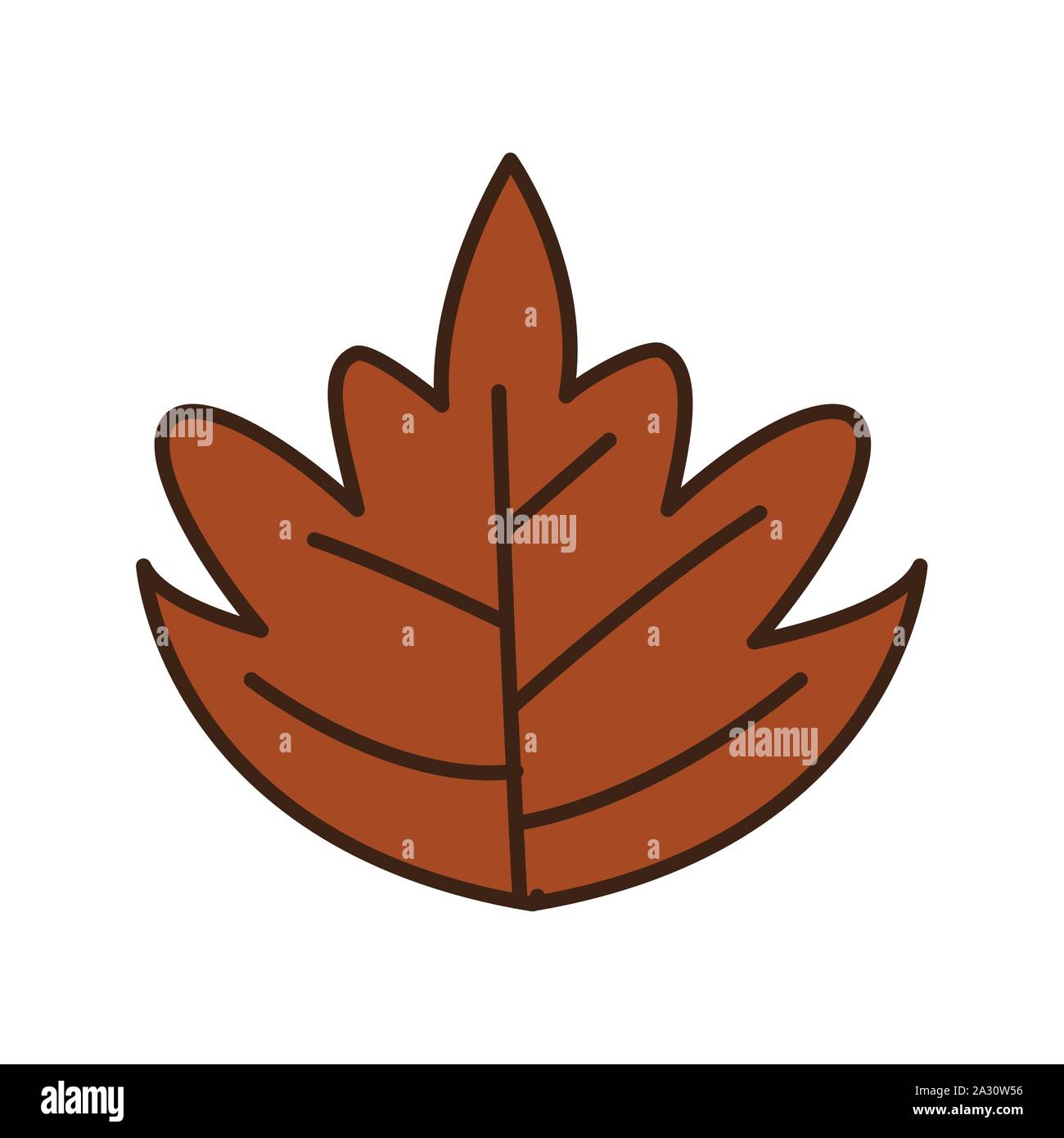 autumn leaf plant seasonal isolated icon Stock Vector Image & Art - Alamy