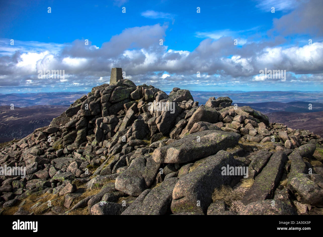 Mount Keen Summit. Cairngorms, Scotland, UK Stock Photo