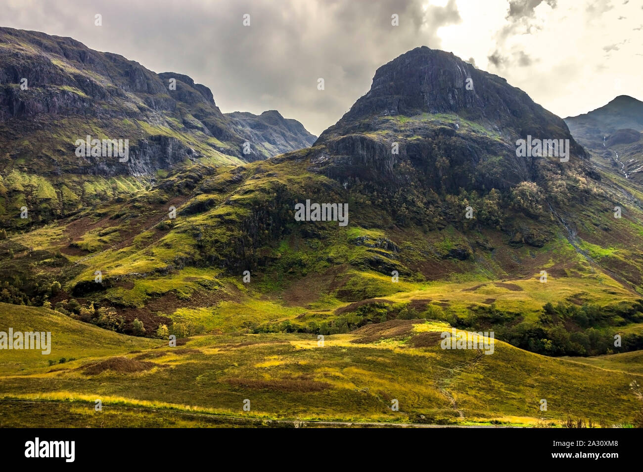 Glencoe mountains in Scottish Highlands. Lochaber, Scotland, UK Stock