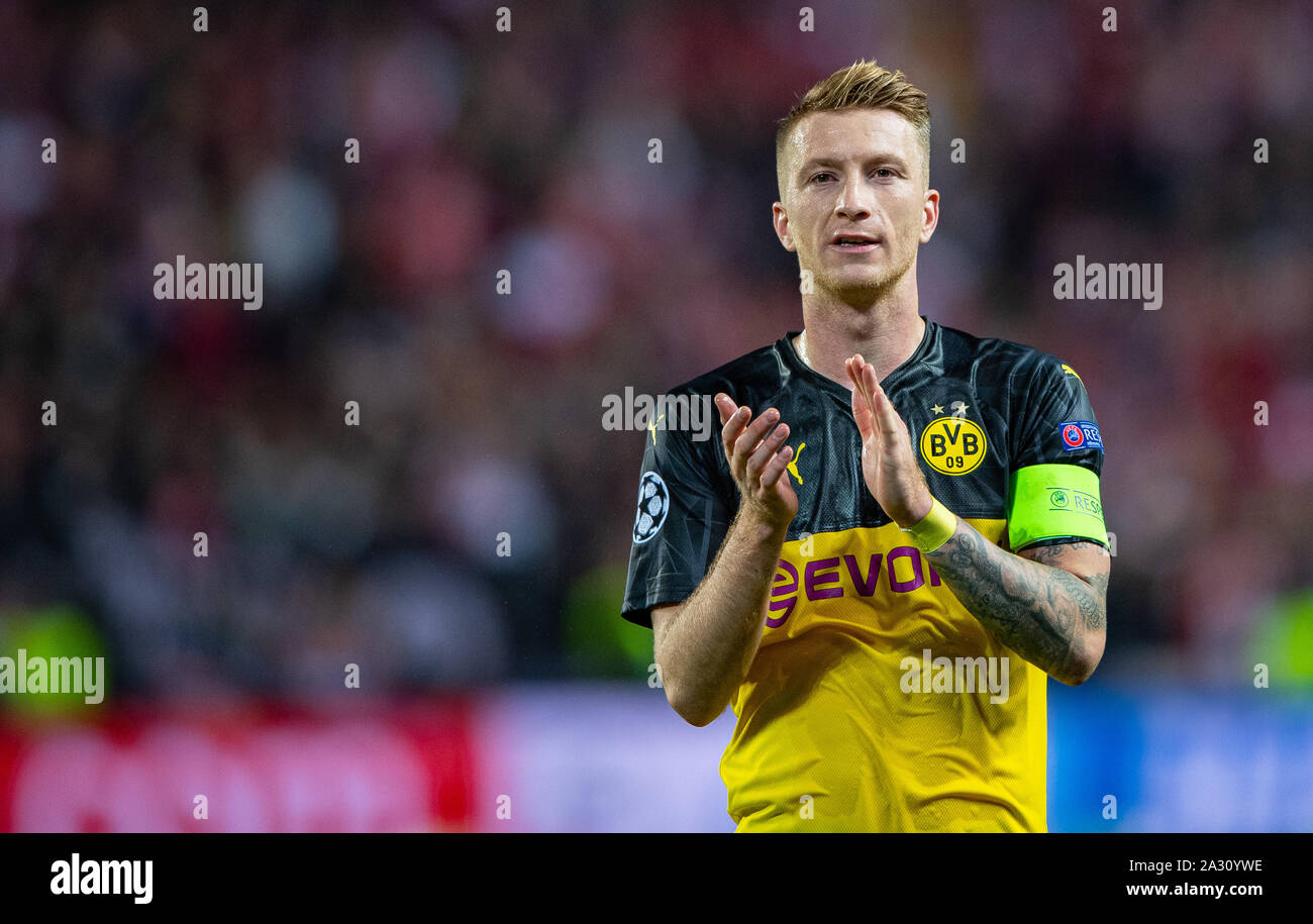 Nicolae Stanciu from Slavia Prague during the UEFA Champions League (Group  F) match between Slavia Prague and Borussia Dortmund in Prague.(Final  score; Slavia Prague 0:2 Borussia Dortmund Stock Photo - Alamy