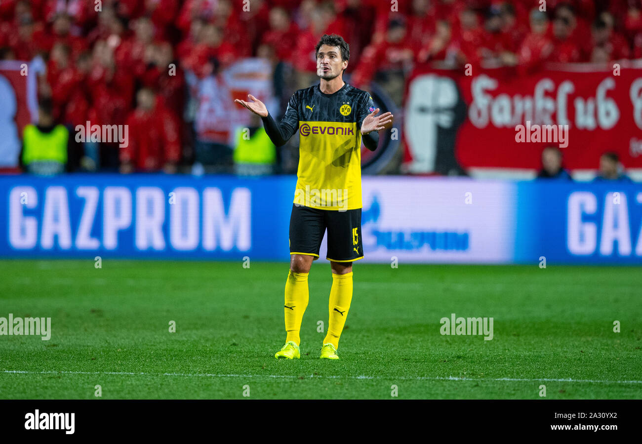 Nicolae Stanciu from Slavia Prague during the UEFA Champions League (Group  F) match between Slavia Prague and Borussia Dortmund in Prague.(Final  score; Slavia Prague 0:2 Borussia Dortmund Stock Photo - Alamy