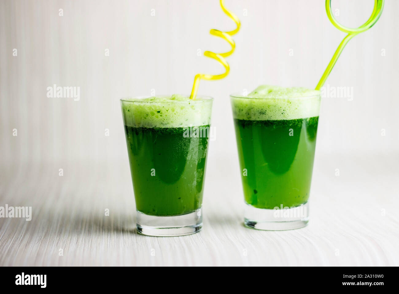 Green detox juice. Healthy eating. Stock Photo