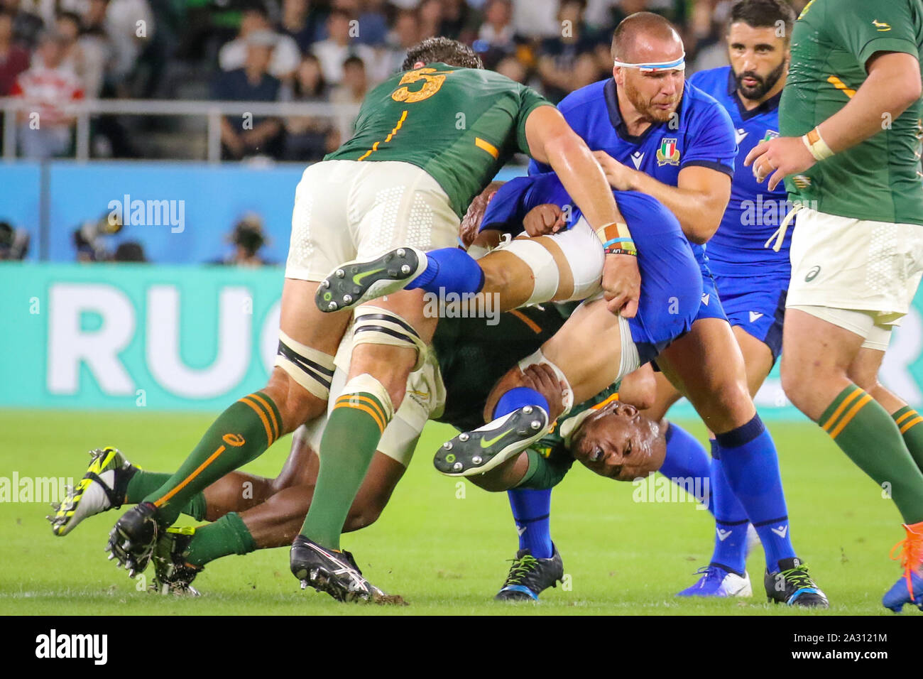 YOKOHAMA, TO - 04.10.2019: RUGBY WORLD CUP ÁFRICA DO SUL X ITALIA ...