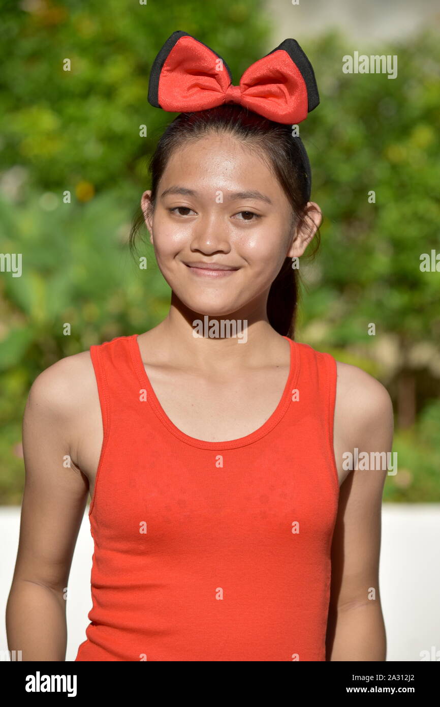 Portrait Of A Pretty Teenager Girl Stock Photo