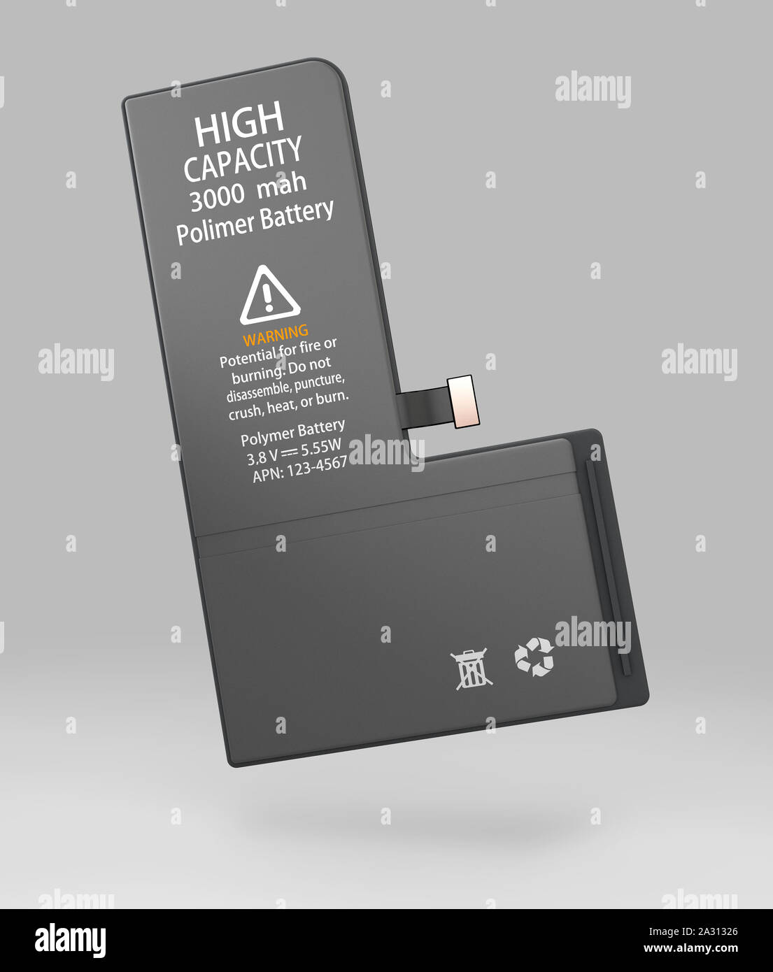 Rechargeable cell phone battery. Isolated on white background Stock Photo Alamy