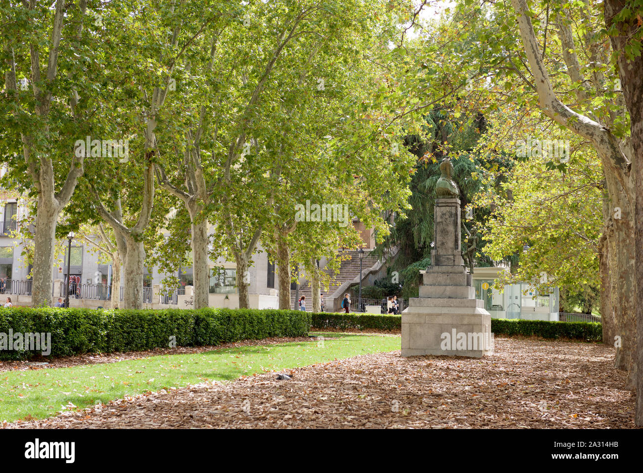 Monument to Captain Melgar in Madrid, Spain Stock Photo