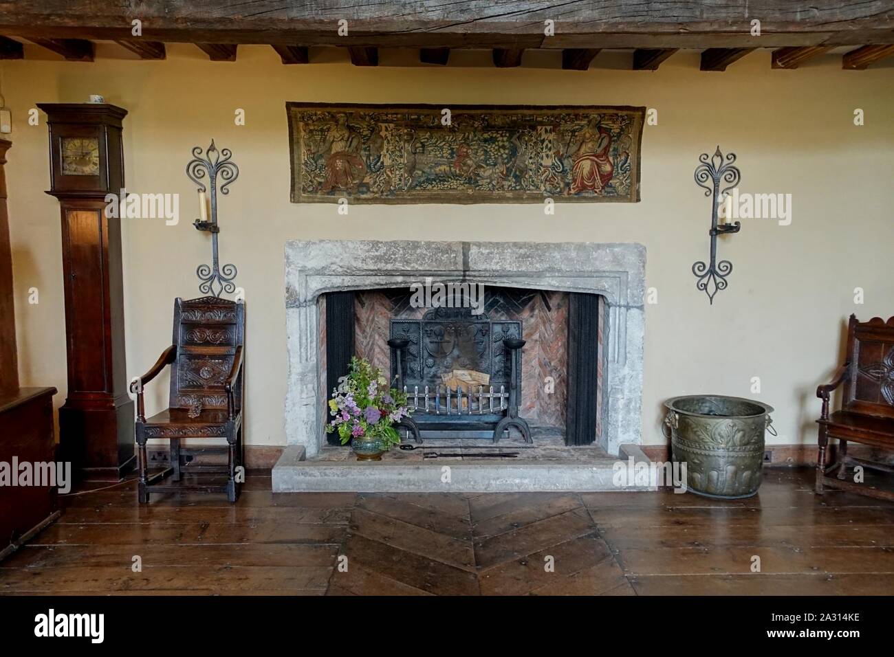Entrance Hall Packwood House Warwickshire, England Stock Photo Alamy