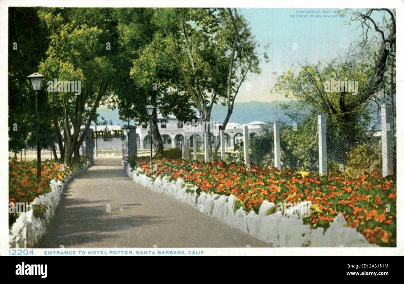 Entrance to Hotel Potter, Santa Barbara, Calif Stock Photo Alamy