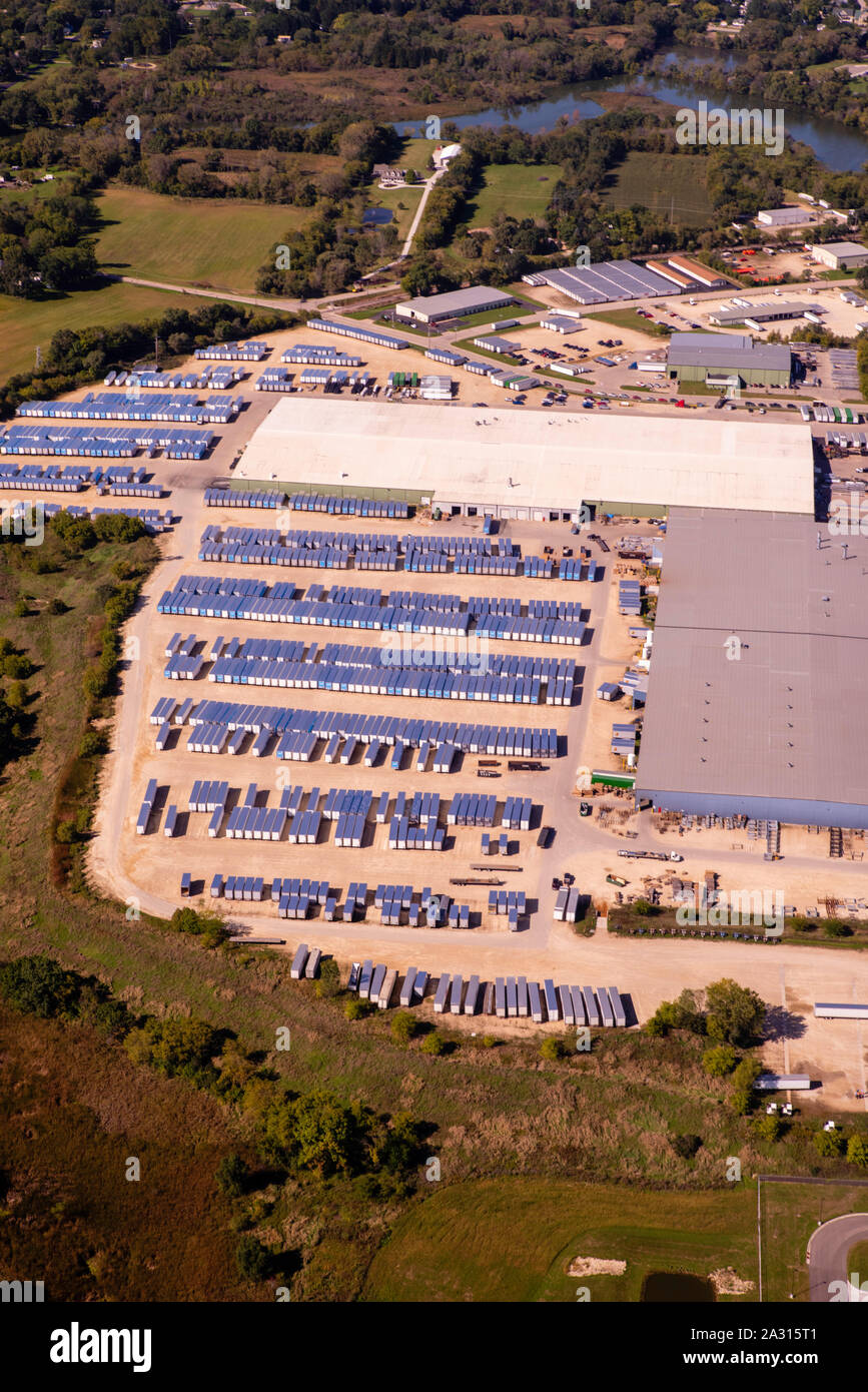 Aerial photograph of Stoughton Trailer, a truck trailer manufacturer in
