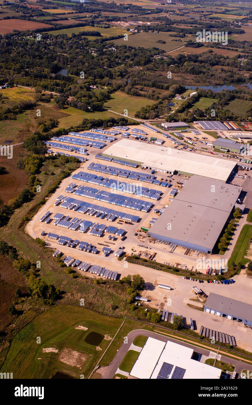 Aerial photograph of Stoughton Trailer, a truck trailer manufacturer in