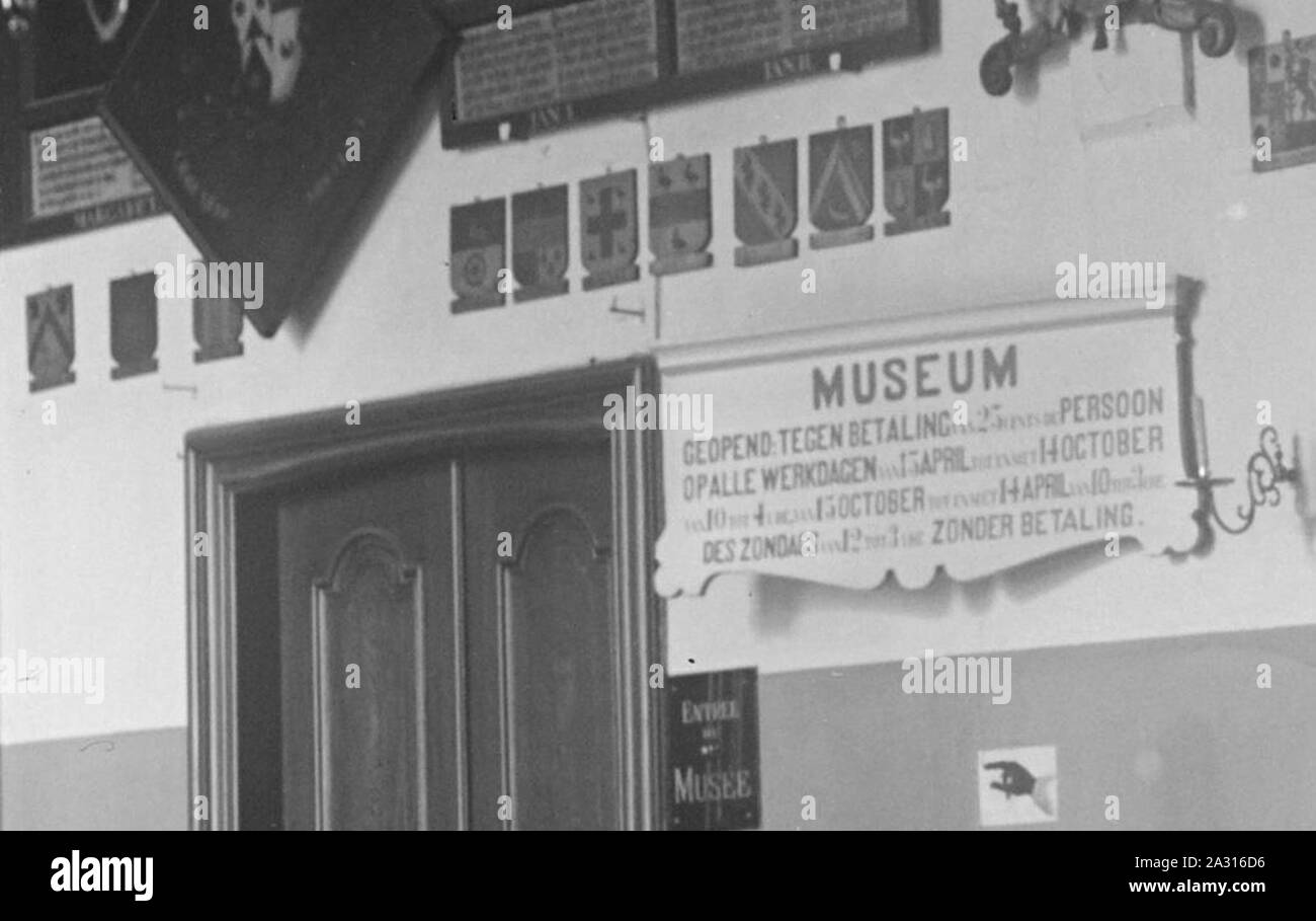 Entree van het Gemeente Museum in het stadhuis van Haarlem. Stock Photo