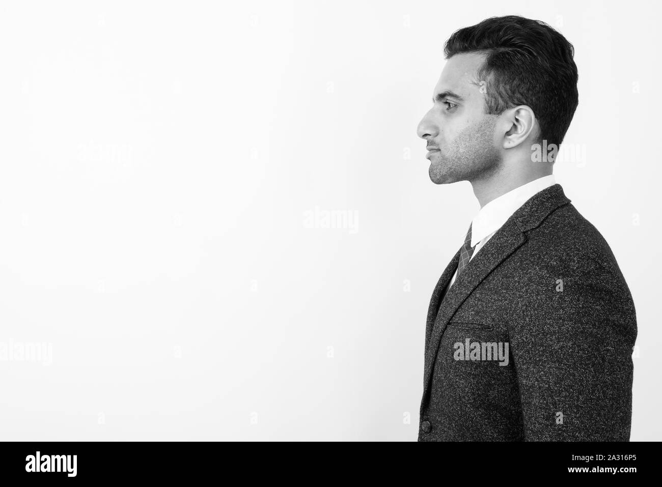 Indian businessman side view Black and White Stock Photos & Images - Alamy