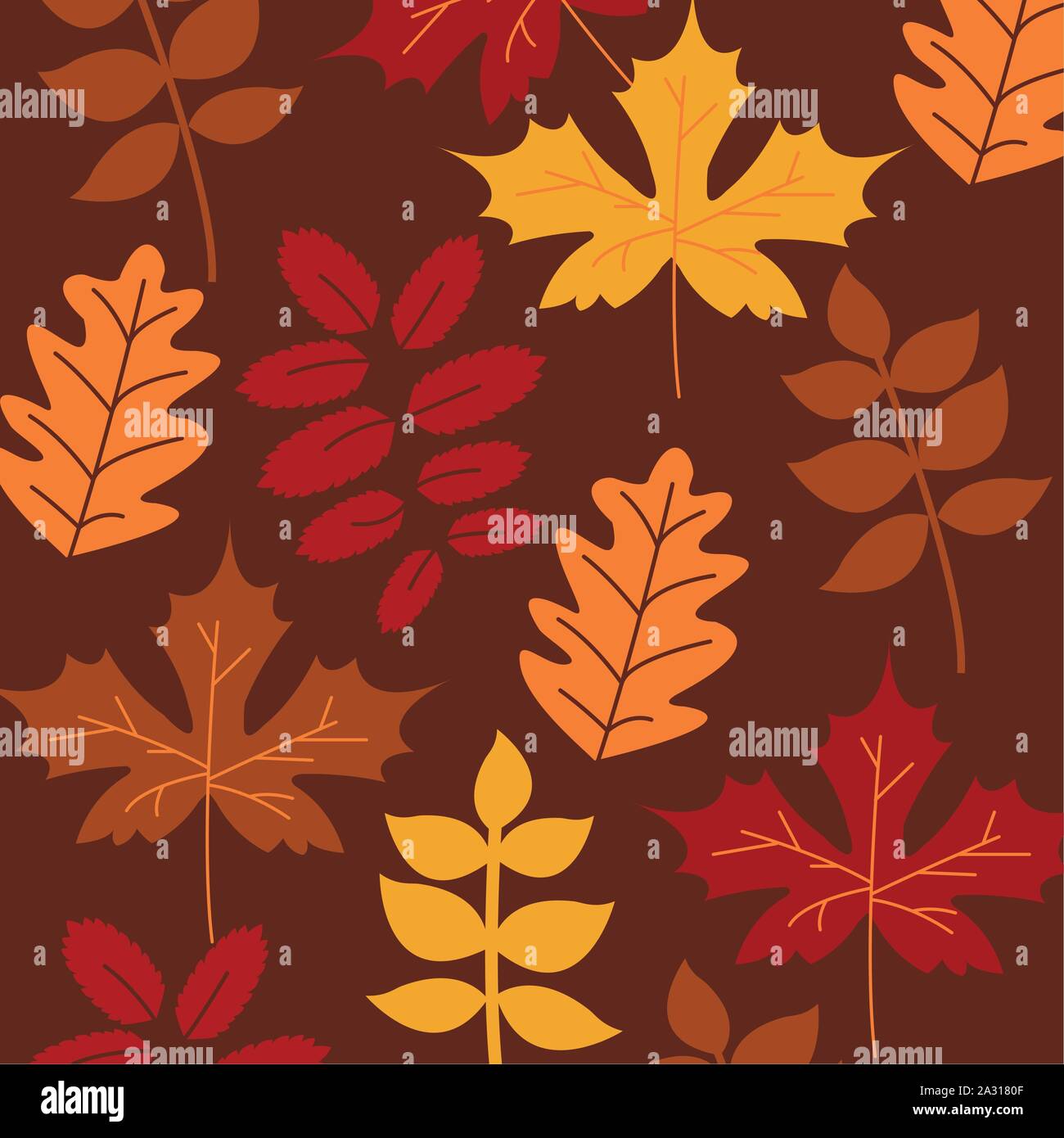 pattern of leafs autumn decoration Stock Vector Image & Art - Alamy