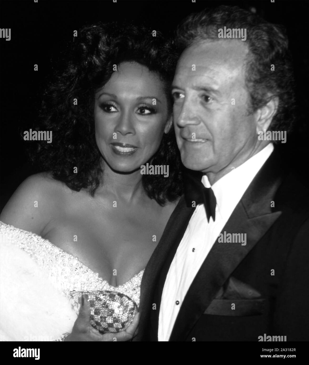 ***FILE PHOTO*** Diahann Carroll Has Passed Away At 84. Diahann Carroll and Vic Damone attend 38th Annual Primetime Emmy Awards on September 21, 1986 at the Pasadena Civic Auditorium in Pasadena, California. Credit: Walter McBride/MediaPunch Stock Photo