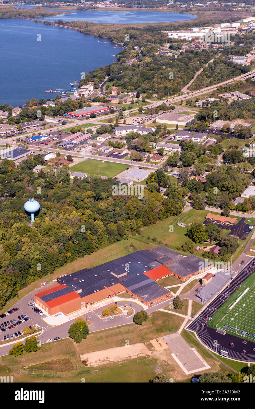 Aerial photograph of McFarland, Wisconsin, USA Stock Photo Alamy