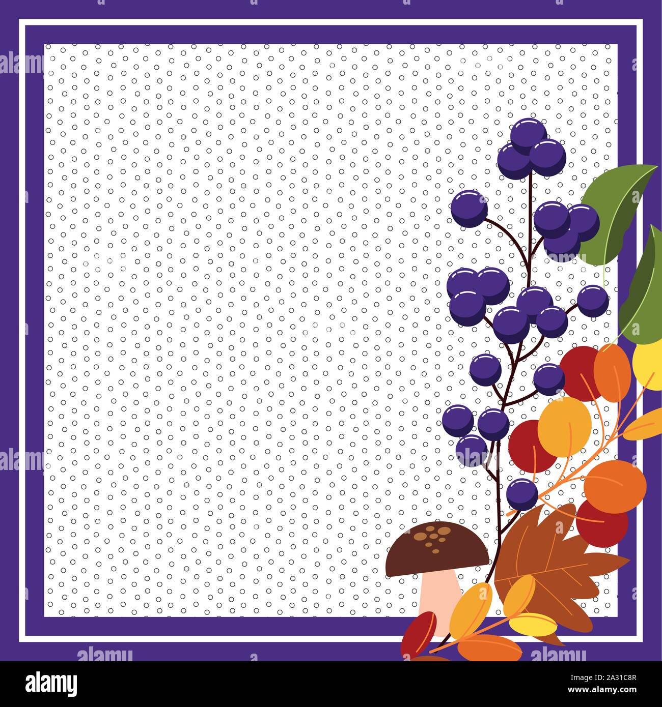 frame with decoration of autumn Stock Vector Image & Art - Alamy