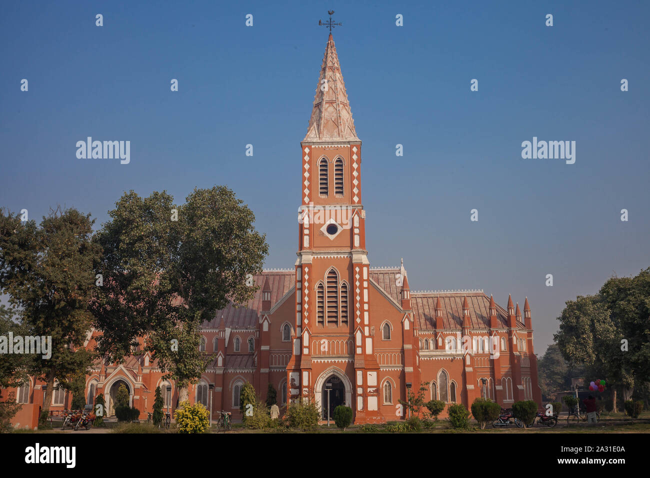 Multan’s historical monument, the 165-year-old Saint Mary’s Cathedral was renovated by the Pakistan Army in collaboration with the civil society. Stock Photo